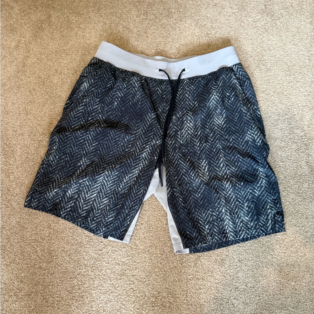 lululemon athletica Black and Gray Athletic Shorts